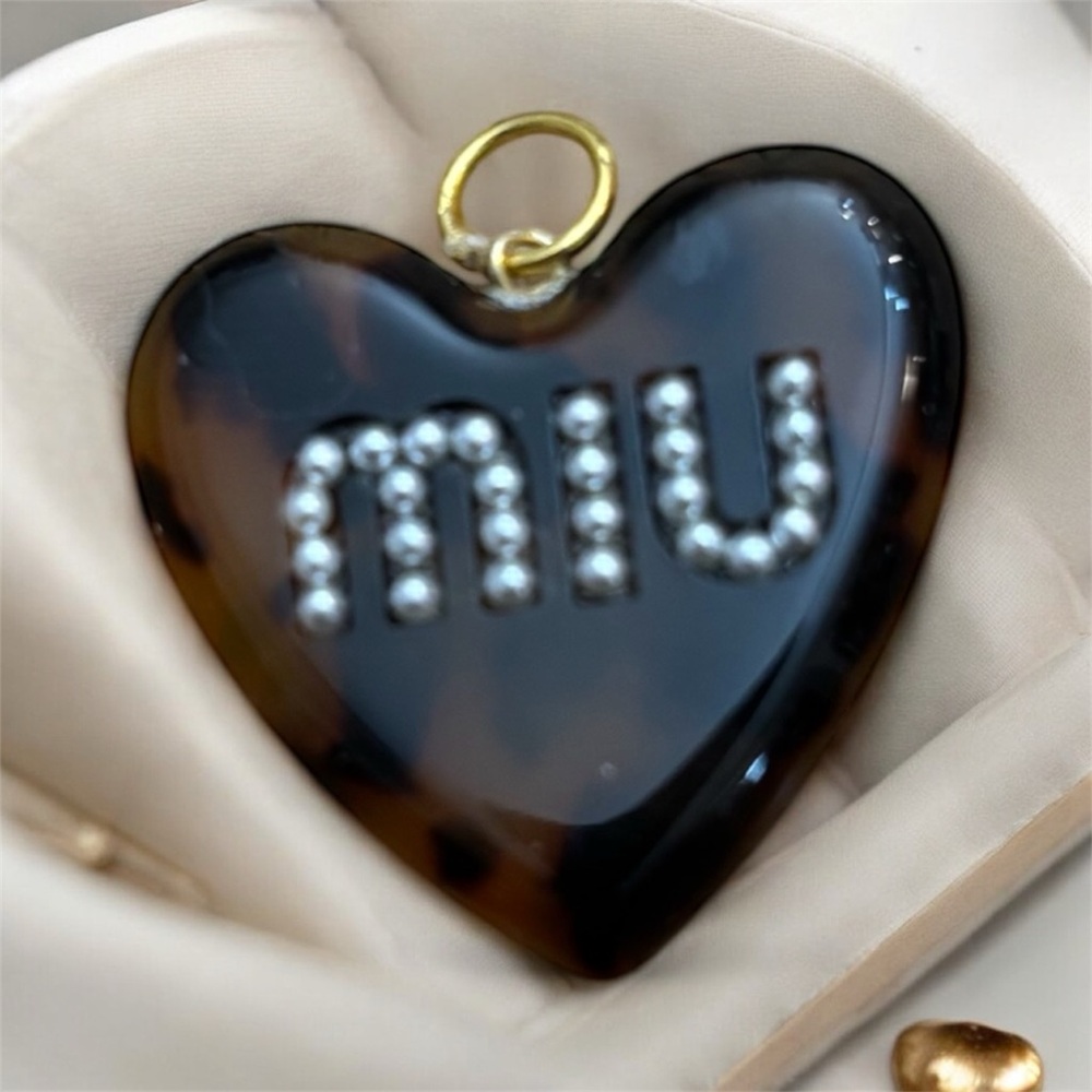 Miu Miu Tortoiseshell Heart Charm
